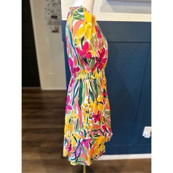 Maggy London Short Puff Sleeves A-line Pockets - Picture 4 of 9